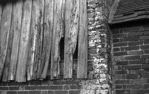 Shot of the aged timber barn