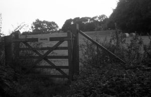 Gate with sign on saying Private