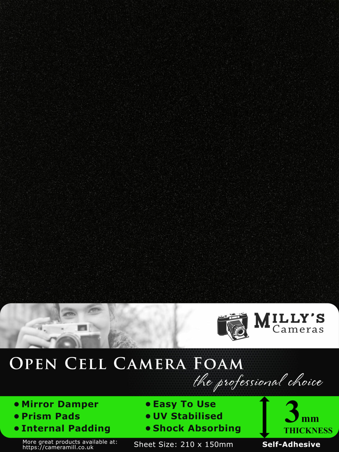 camera light seal foam sheet