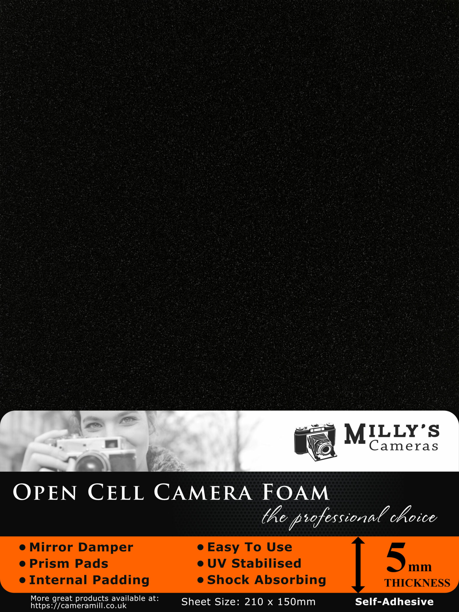 5mm Camera Light Seal Foam Sheet Milly's Cameras
