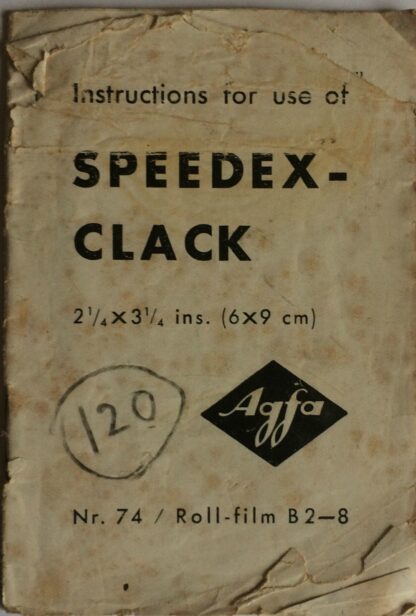 Agfa Speedex Clack Instruction Booklet
