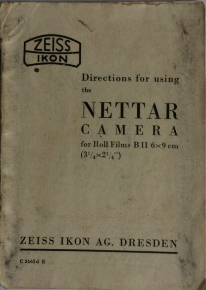 Zeiss Netter Instruction Booklet