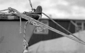 Boat detail Eastney harbour Portsmouth - film photography