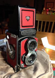 Custom Camera Leather Red Minolta Autocord - Milly's Cameras