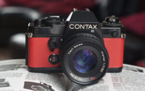 Contax 139 Custom Camera Leather Red - Milly's Cameras