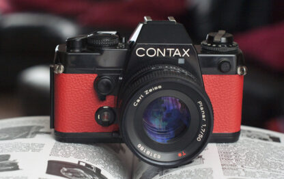 Contax 139 Custom Film Camera Leather Red - Milly's Cameras